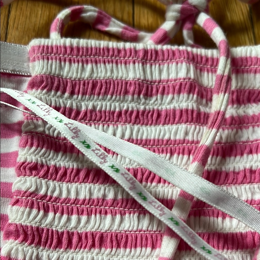 Pink and White Striped Halter Dress Vintage Lily Pulitzer - Picture 5 of 7